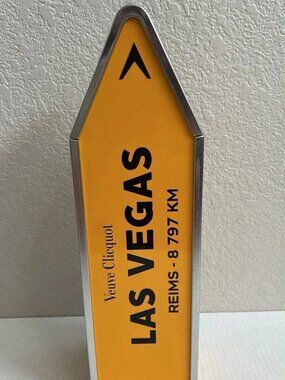 Veuve Clicquot Travel Collection Las Vegas Yellow Arrow Tin Gift Box